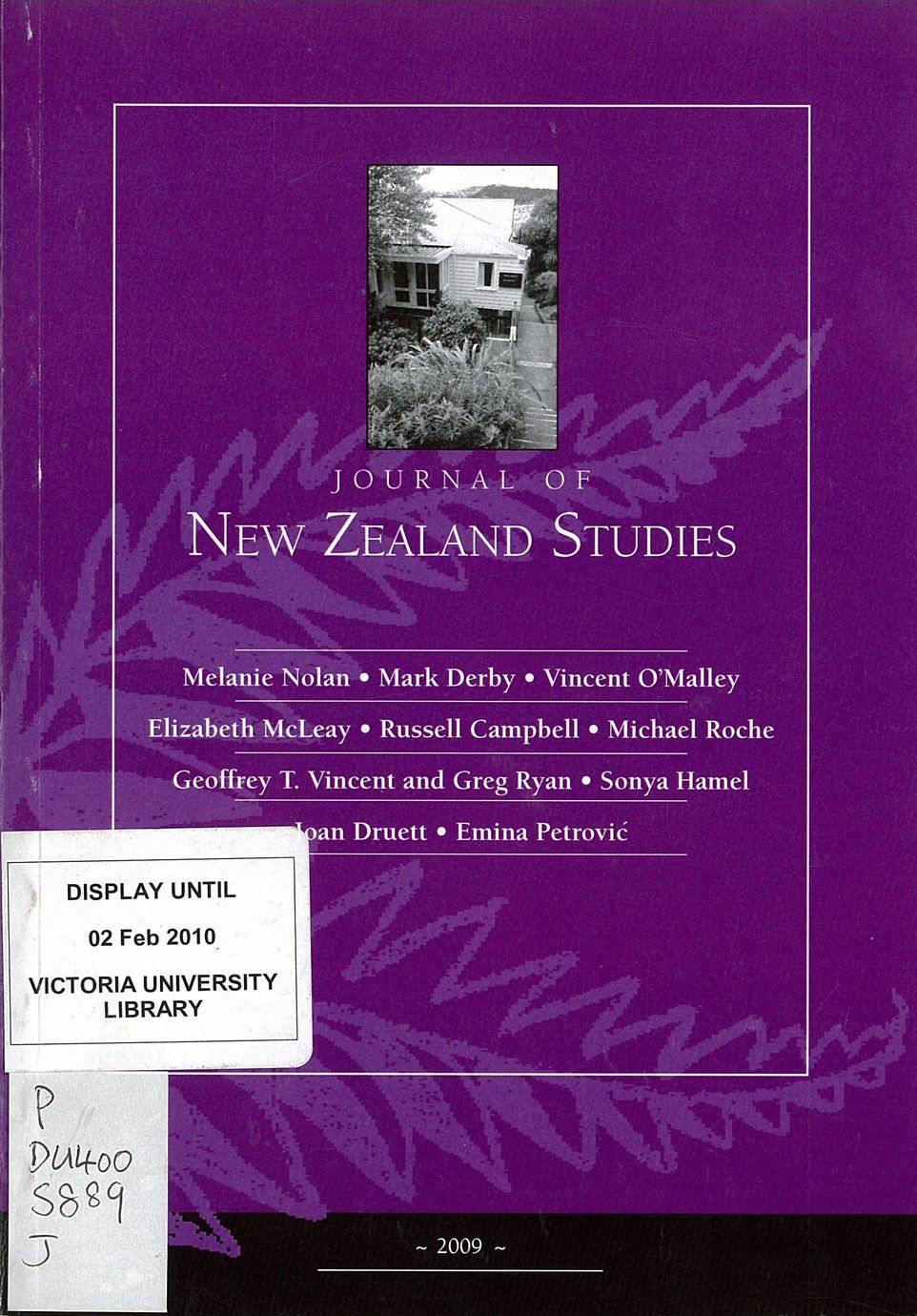 Journal of New Zealand Studies 2009 No. 8