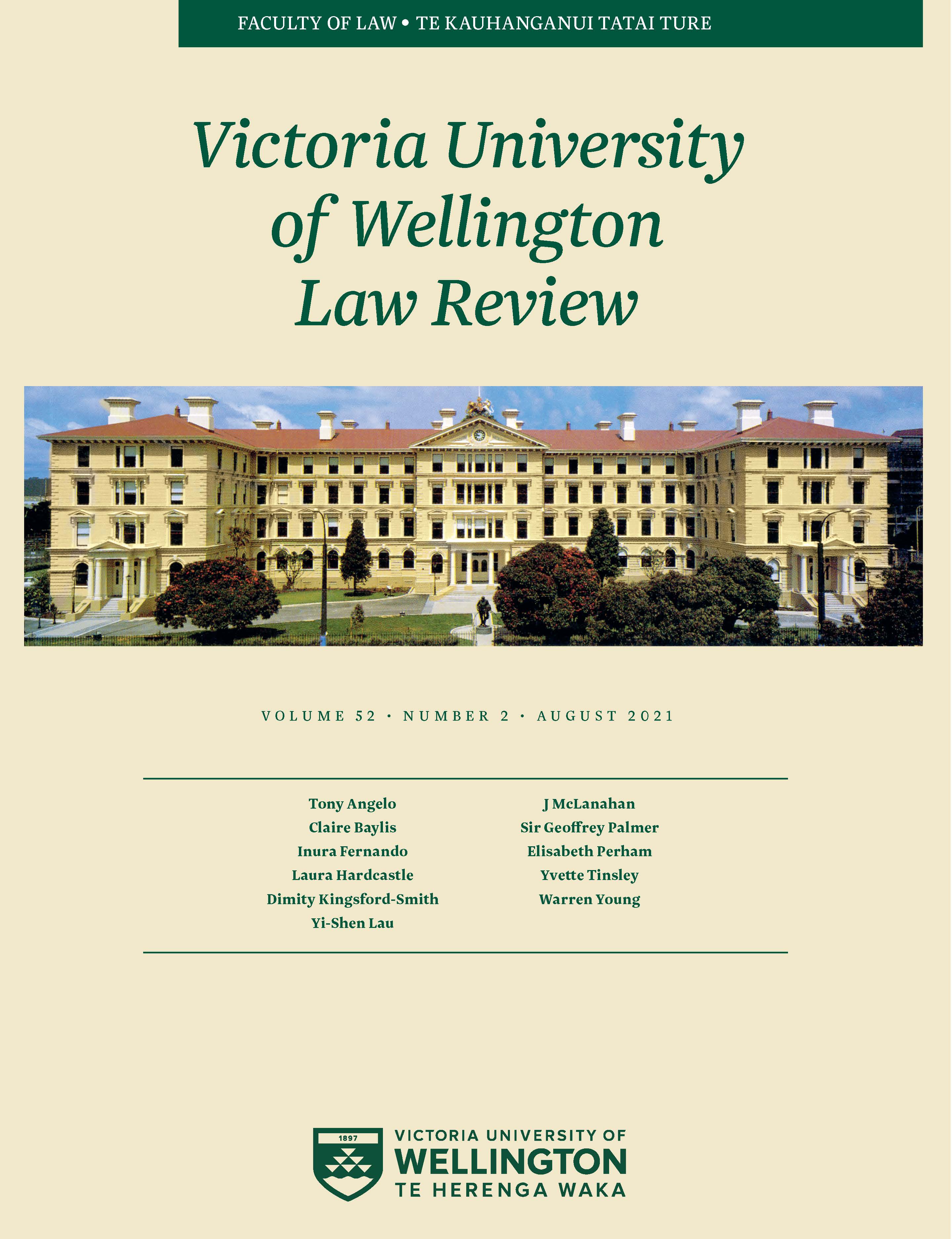 					View Vol. 52 No. 2 (2021): Victoria University of Wellington Law Review
				