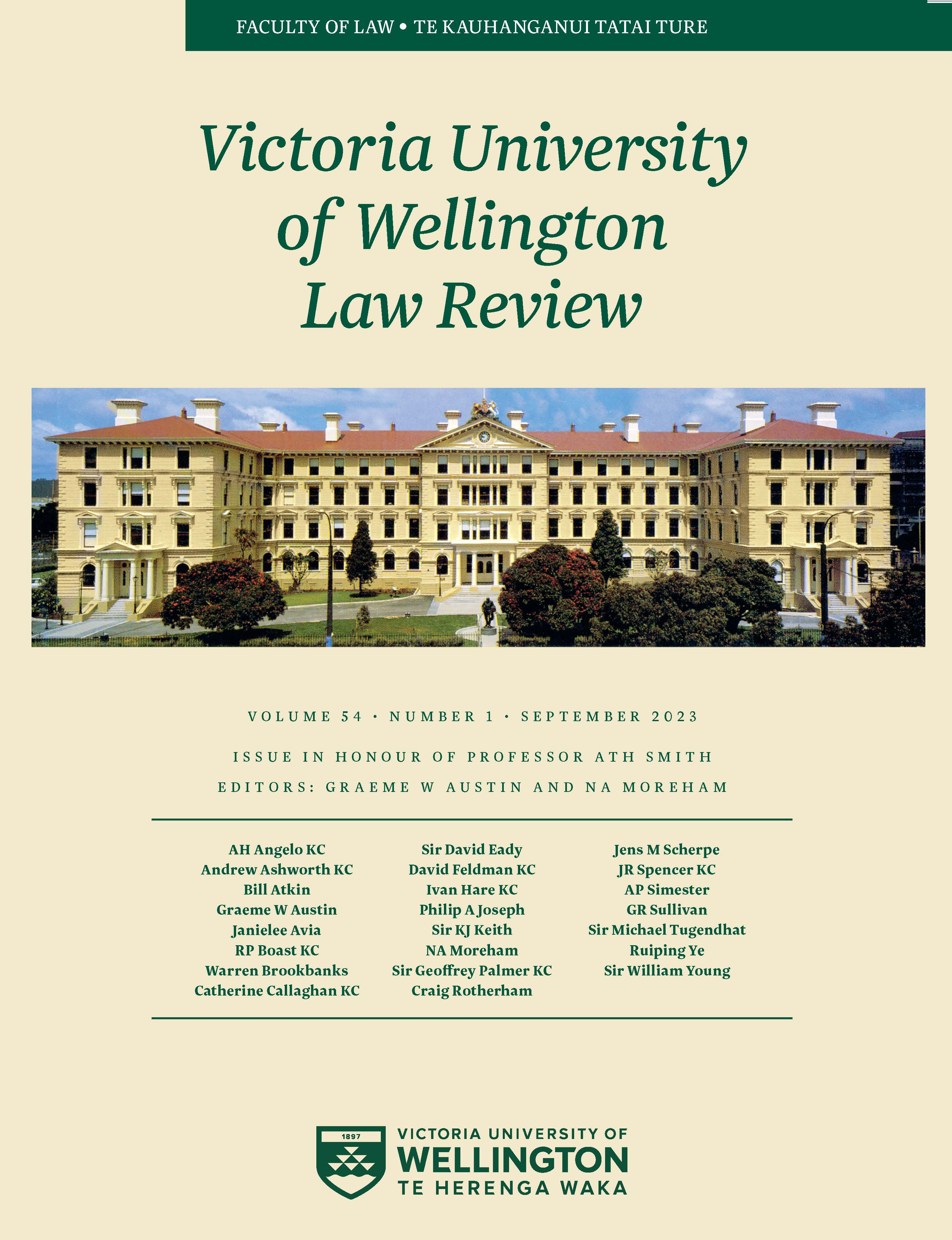 					View Vol. 54 No. 1 (2023): Victoria University of Wellington Law Review
				