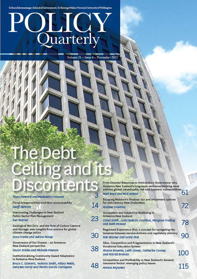 					View Vol. 21 No. 4 (2025): Policy Quarterly
				