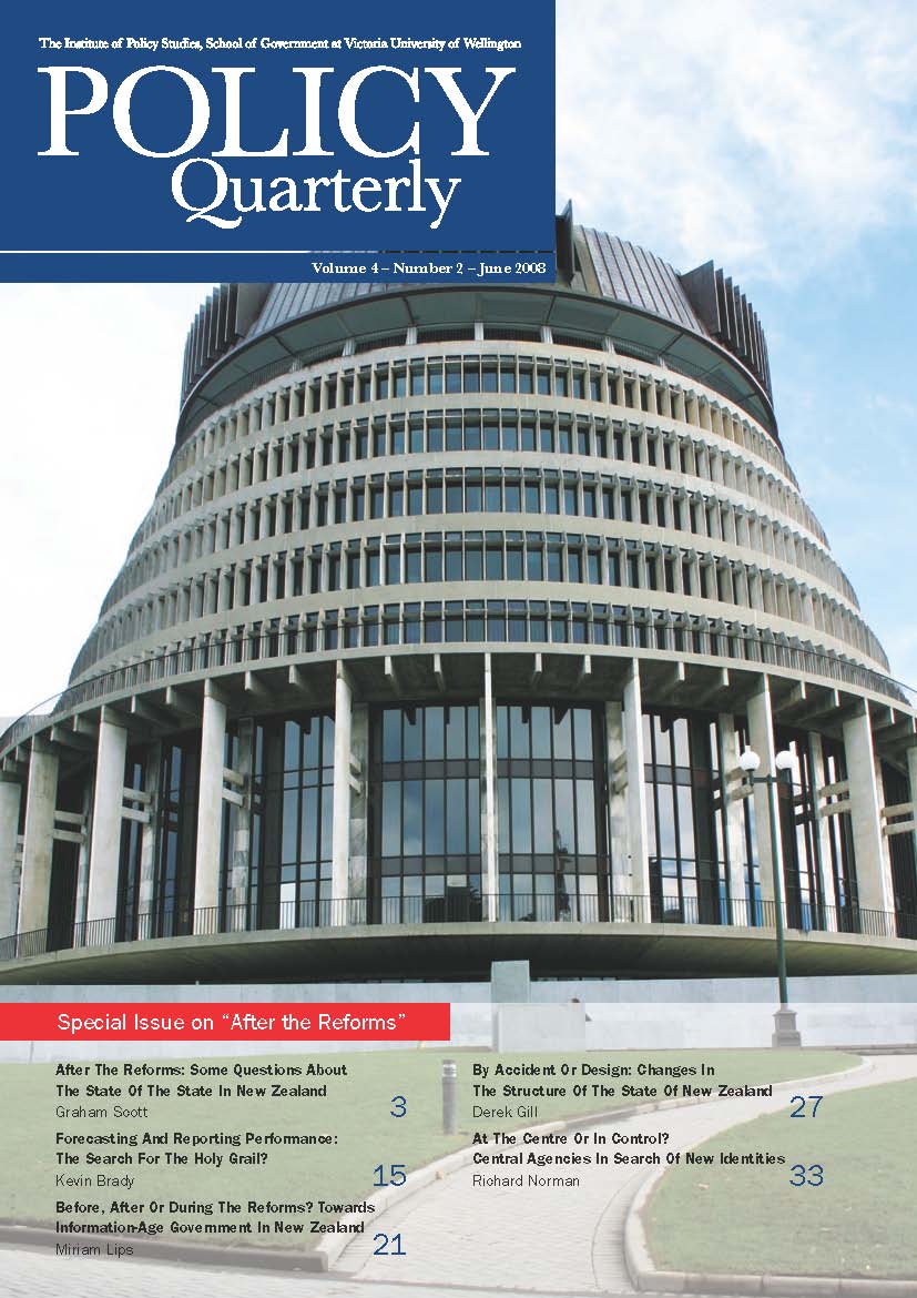 Policy Quarterly volume 4 number 2 2008
