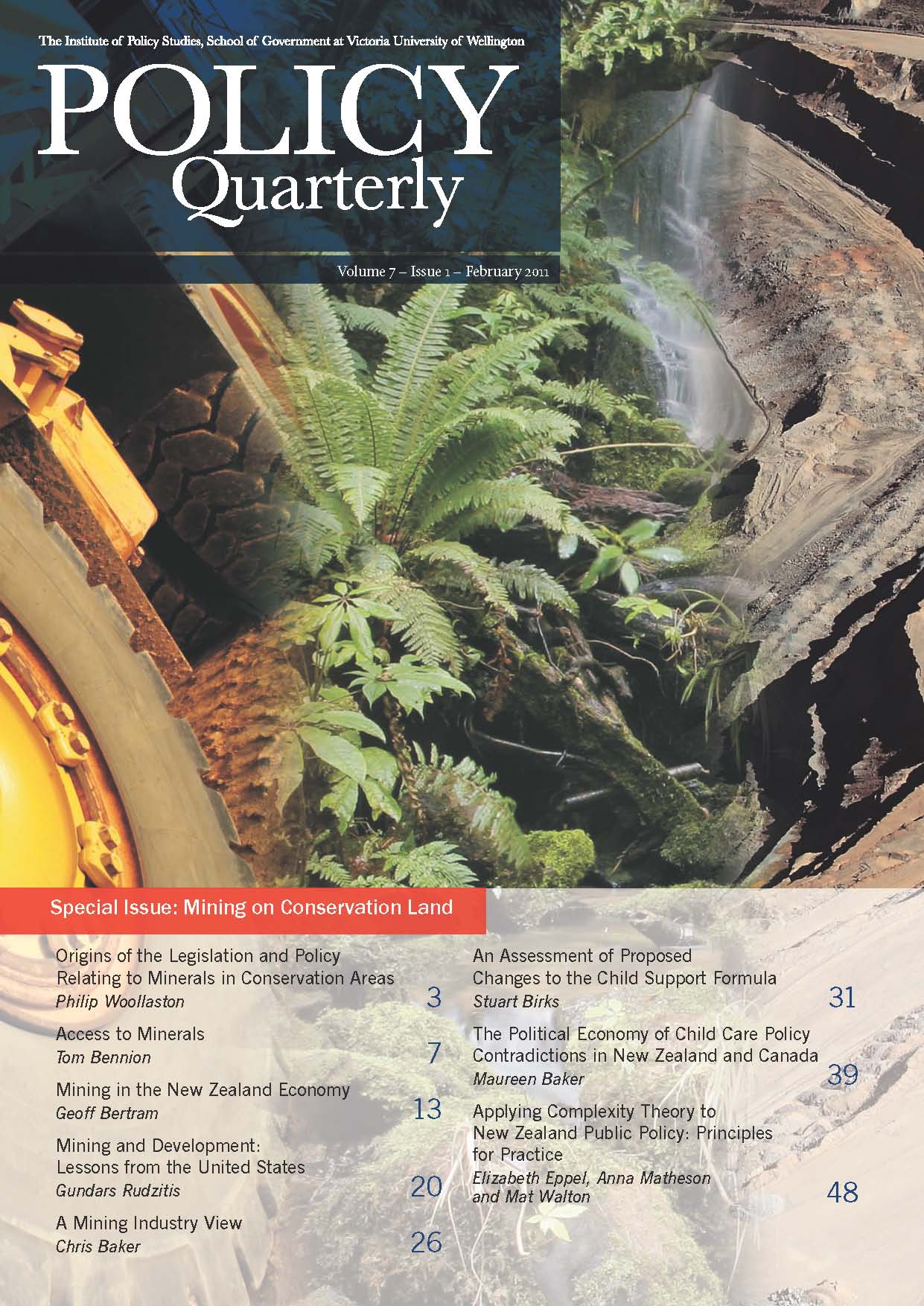 Policy Quarterly volume 7 number 1 2011