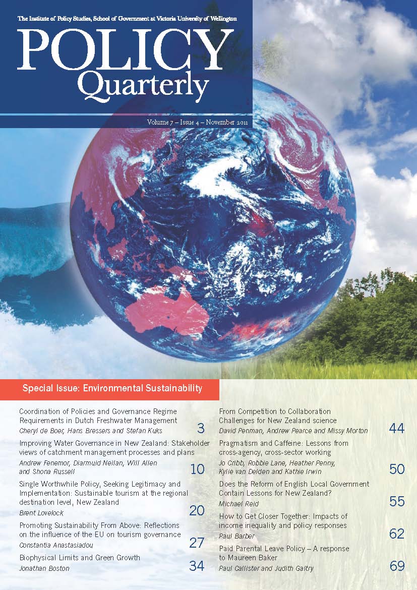 Policy Quarterly volume 7 number 4 2011