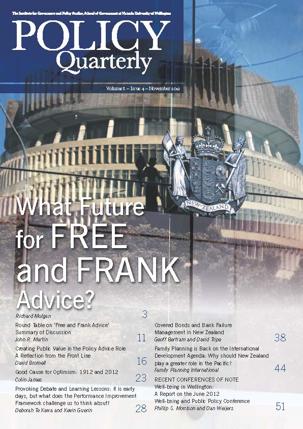 Policy Quarterly volume 8 number 4 2012