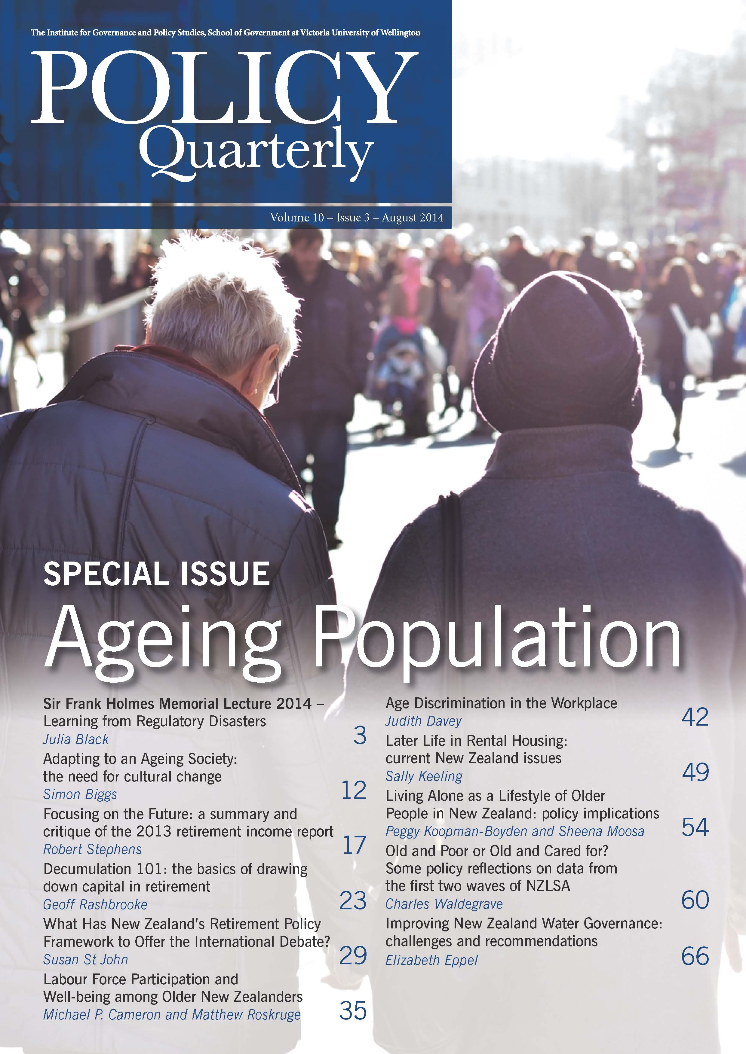 Policy Quarterly volume 10 number 3 2014