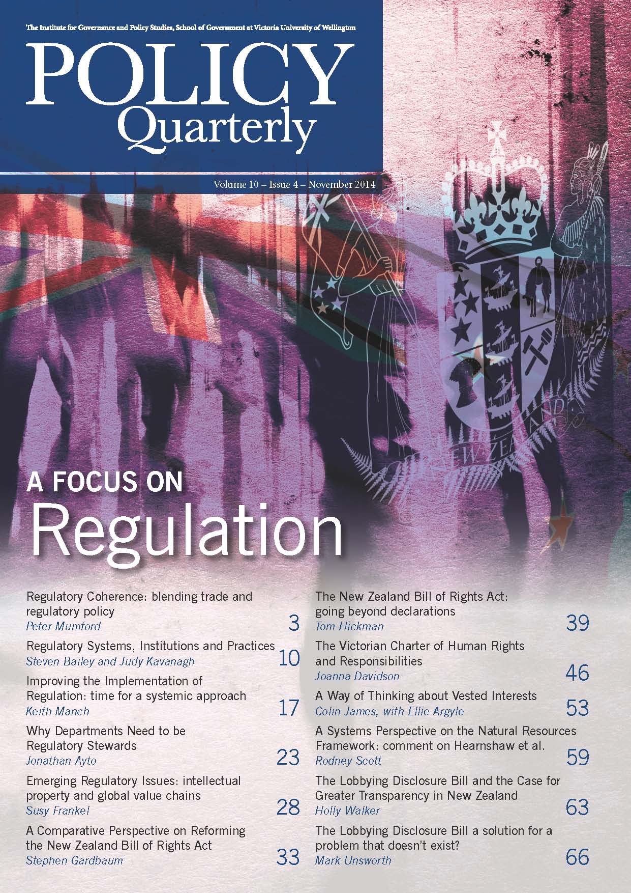 Policy Quarterly volume 10 number 4 2014