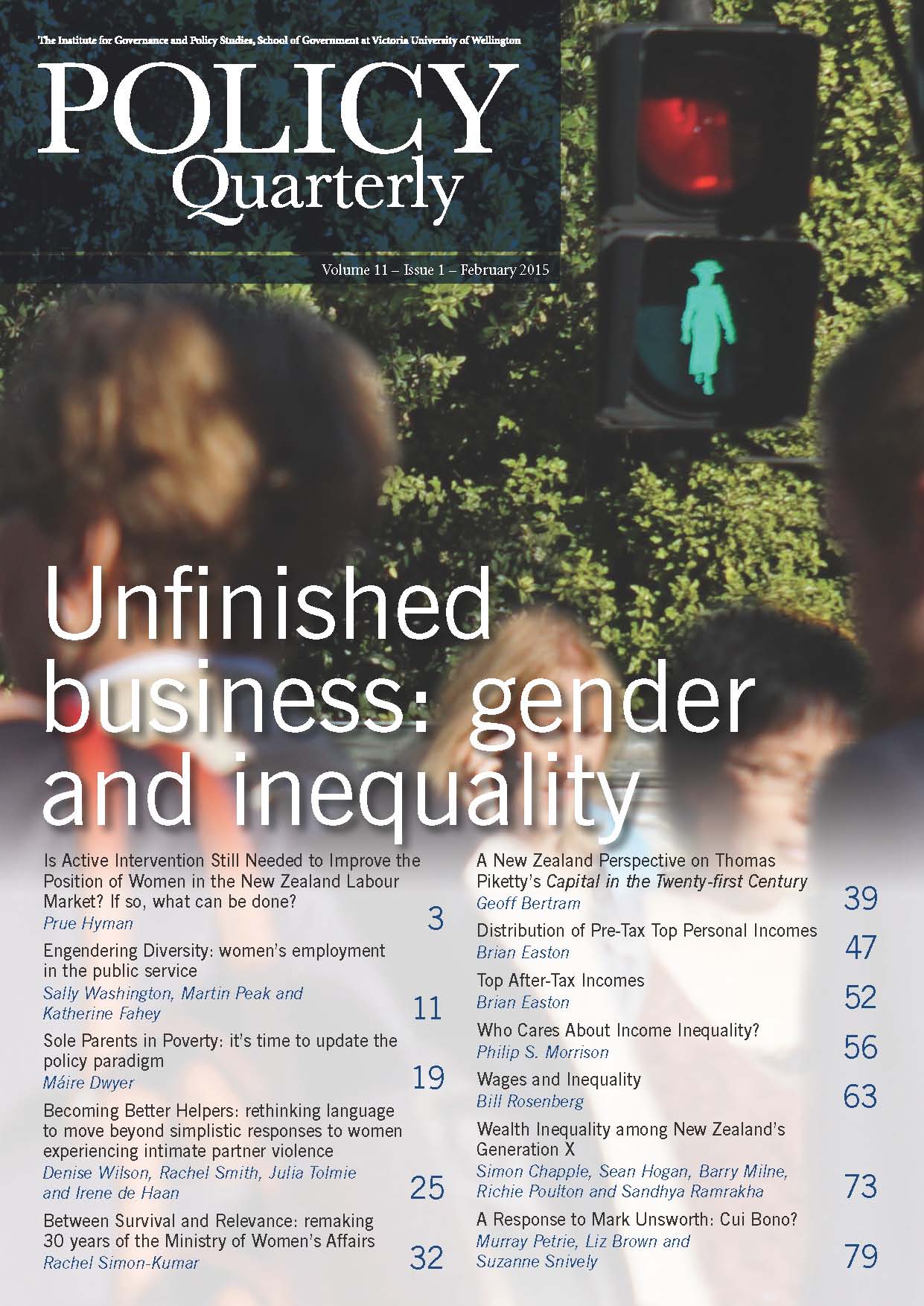 Policy Quarterly volume 11 issue 1 2015