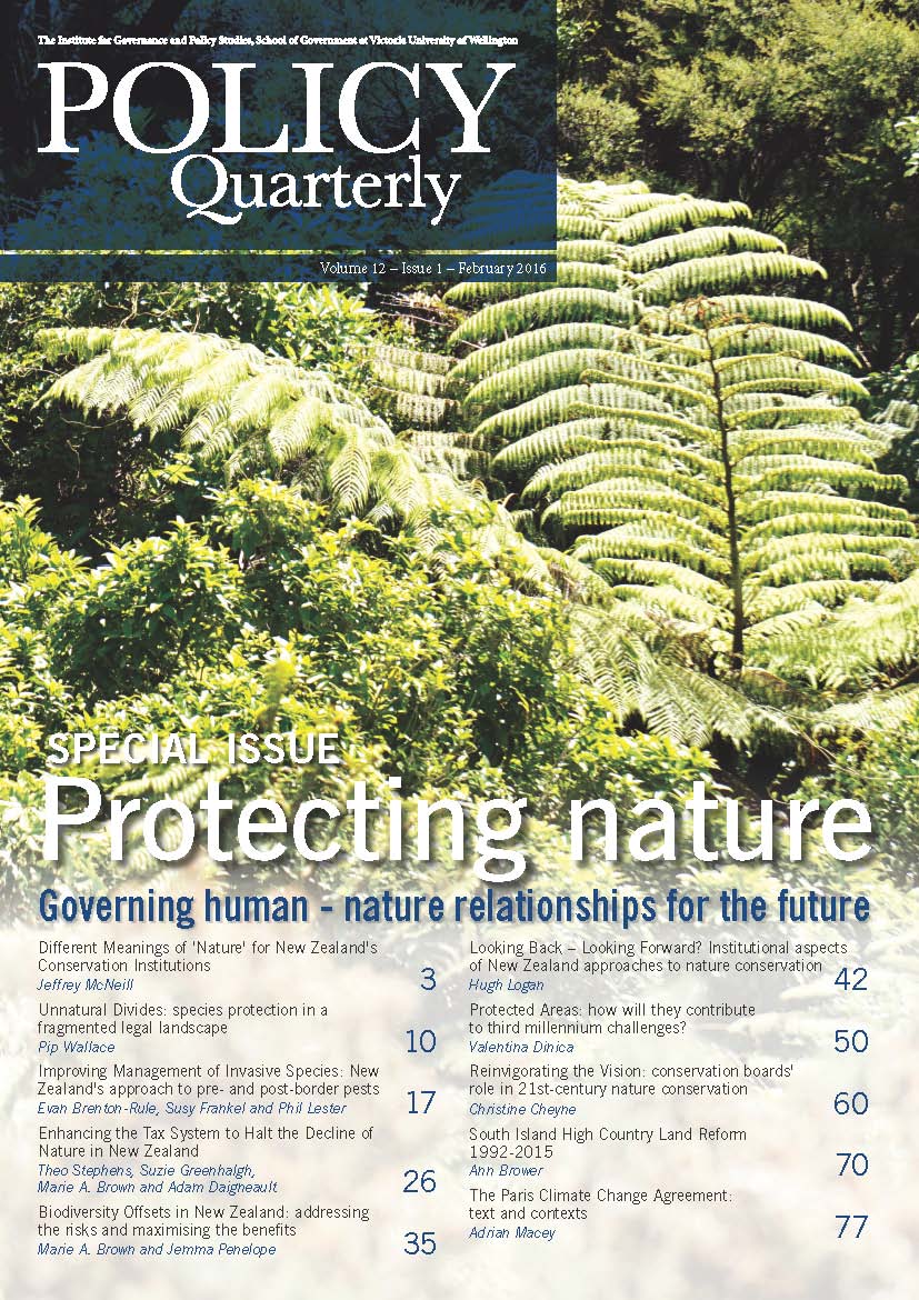 Policy Quarterly volume 12 issue 1 2016