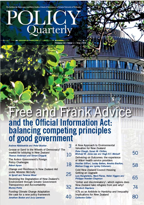 					View Vol. 14 No. 2 (2018): Policy Quarterly
				