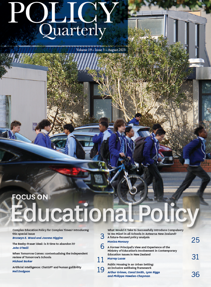 					View Vol. 19 No. 3 (2023): Policy Quarterly
				