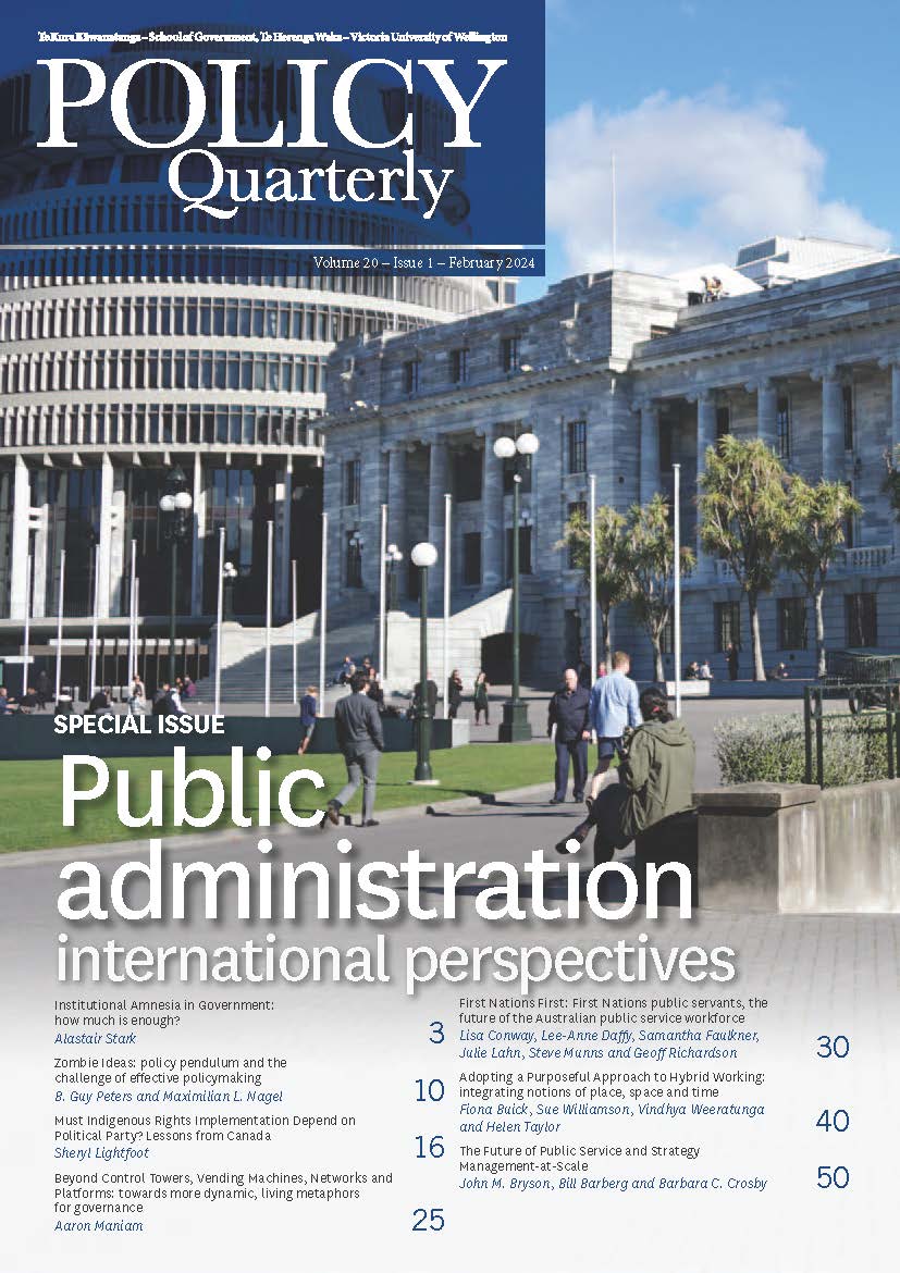 					View Vol. 20 No. 1 (2024): Policy Quarterly
				