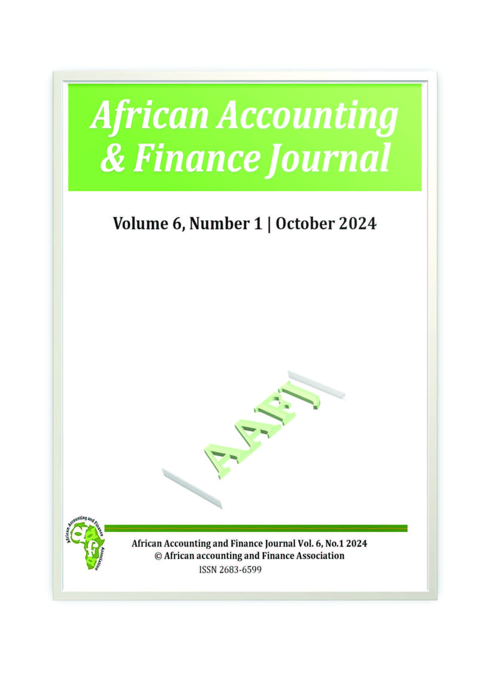 					View Vol. 6 No. 1 (2024): African Accounting and Finance Journal
				